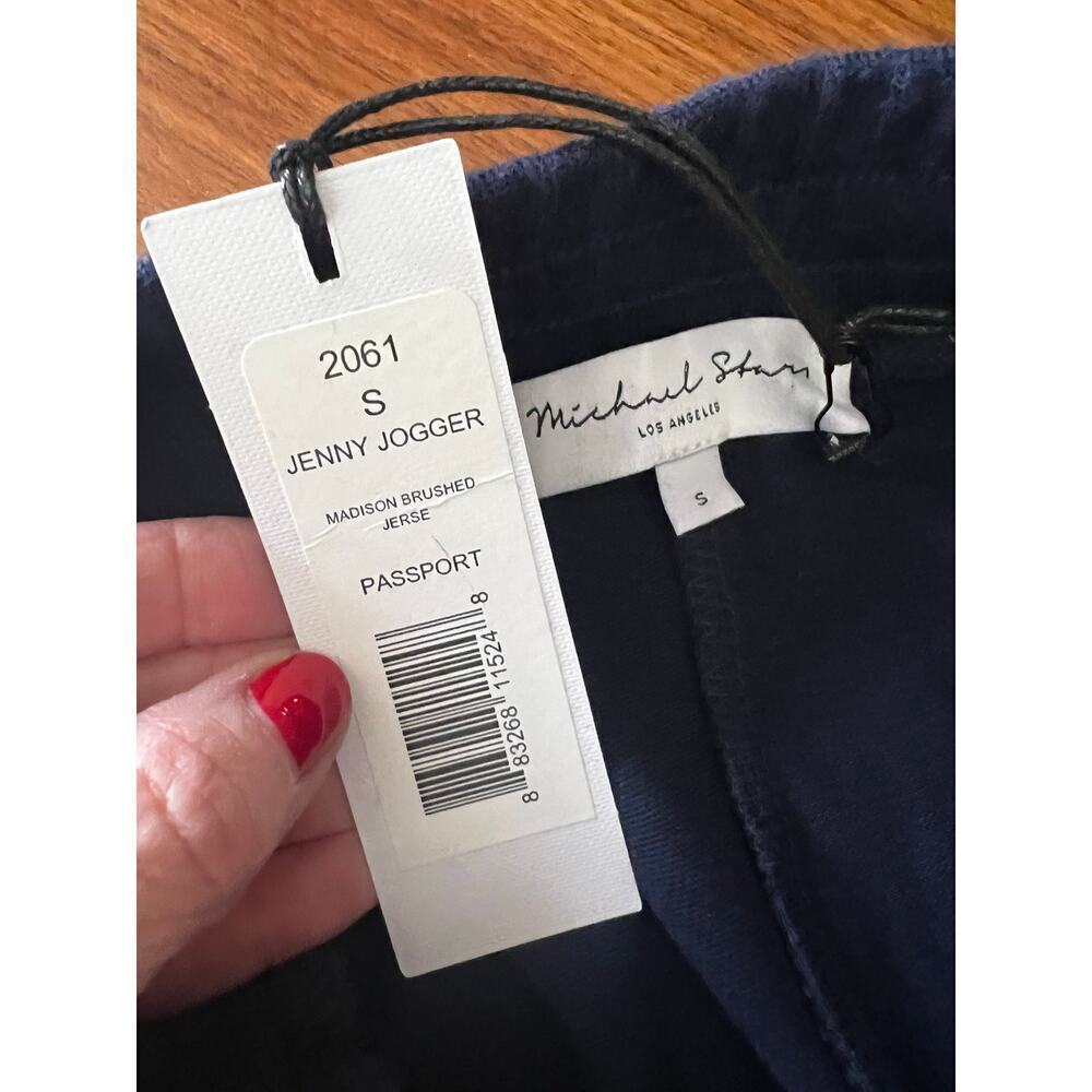 Michael Stars Jenny Jogger Madison Brushed Jersey Pants Size S NWT Navy Joggers - Picture 7 of 7